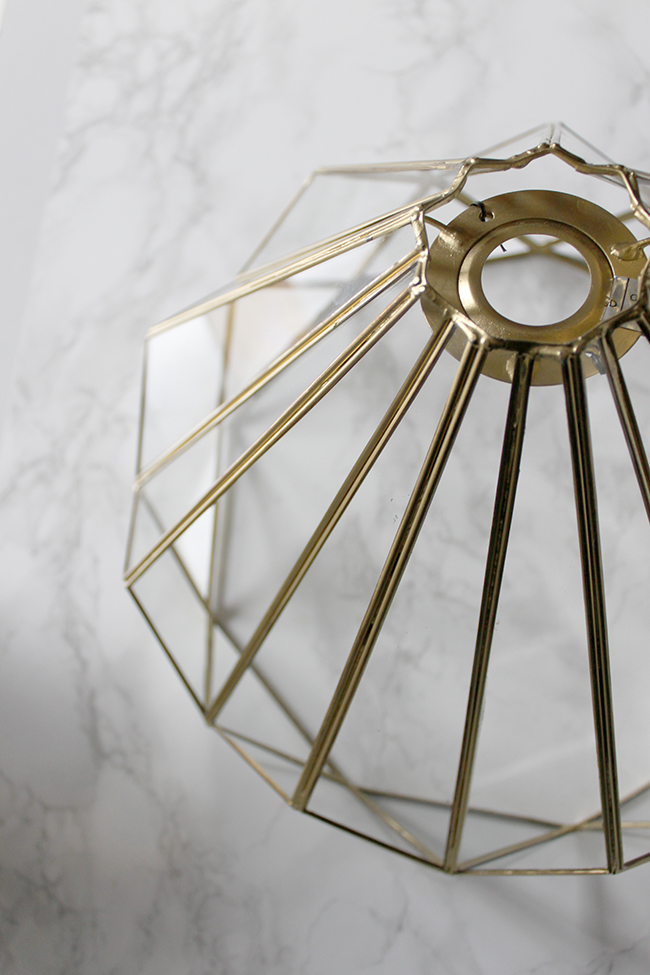 DIY Brass and Glass Kitchen Pendants - Swoon Worthy