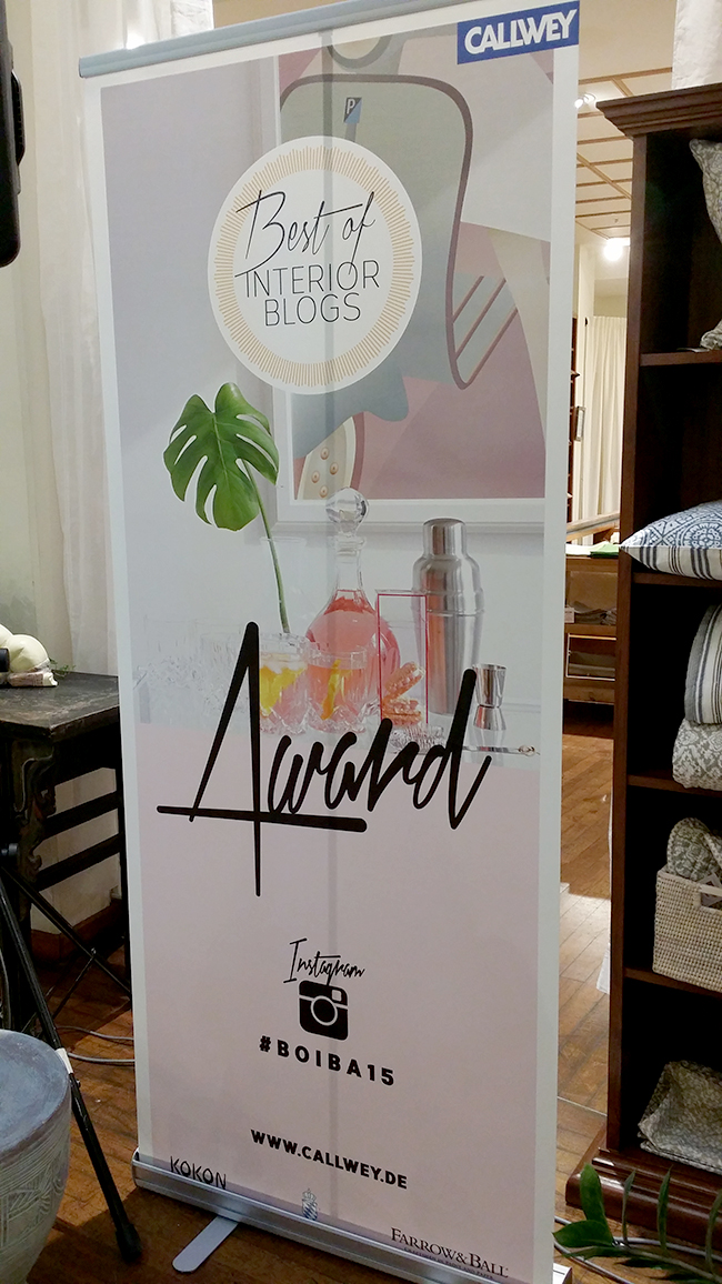 Callwey Best of Interior Blog Awards Popup