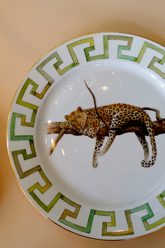 Porzellan Manufactur Nymphenburg leopard plate